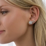 3 1/4 CTW Round Lab Created Diamond  Halo Stud Earrings in 18K White Gold (MD250398)