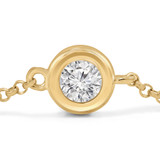 2/3 CTW Round Lab Created Diamond  Bezel Set Diamonds by the Yard Chain Bracelet in 14K Yellow Gold (MD250391)