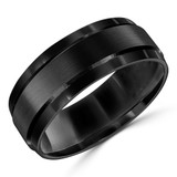 8 MM Alternative Mens Wedding Band in Black Cobalt (MDVBA0010)
