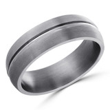 7 MM Alternative Mens Wedding Band in Grey Tantalum (MDVBA0022)