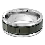8 MM Alternative Mens Wedding Band in White Tungsten (MDVBA0034)