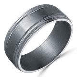 8 MM Alternative Mens Wedding Band in Grey Tantalum (MDVBA0095)