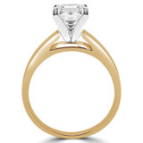 Princess Lab Created Diamond Wide Shank Solitaire Engagement Ring in Yellow Gold (MVSLG1008-Y)