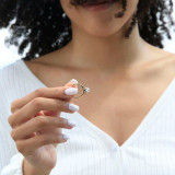 Round Lab Created Diamond Cathedral Solitaire Engagement Ring in Yellow Gold (MVSLG1009-Y)