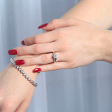 Round Lab Created Diamond Reverse Tapered Cathedral Solitaire Engagement Ring in White Gold (MVSLG1019-W)