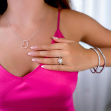 Round Lab Created Diamond Round Halo Engagement Ring in White Gold (MVSLG1104-W)