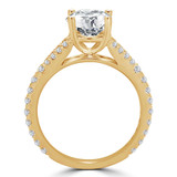 Round Lab Created Diamond Split-Shank Cathedral Solitaire with Accents Engagement Ring in Yellow Gold (MVSLG1180-Y)
