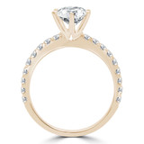Round Lab Created Diamond 6-Prong Solitaire with Accents Engagement Ring in Yellow Gold (MVSLG1243-Y)