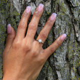 Round Lab Created Diamond 6-Prong Solitaire Engagement Ring in White Gold (MVSLG1266-W)