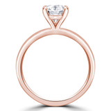Round Lab Created Diamond Solitaire Engagement Ring in Rose Gold (MVSLG1277-R)