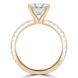 Round Lab Created Diamond Solitaire with Accents Engagement Ring in Yellow Gold (MVSLG1293-Y)