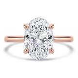 Oval Lab Created Diamond Solitaire Engagement Ring in Rose Gold (MVSLG1331-R)