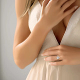 Oval Lab Created Diamond Solitaire Engagement Ring in White Gold (MVSLG1331-W)