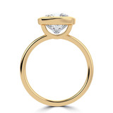 Cushion Lab Created Diamond Open Bridge Bezel Set Solitaire Engagement Ring in Yellow Gold (MVSLG1340-Y)