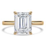 Emerald Lab Created Diamond Open Bridge Solitaire Engagement Ring in Yellow Gold (MVSLG1344-Y)