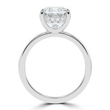 Cushion Lab Created Diamond Open Bridge Hidden Halo Solitaire with Accents Engagement Ring in White Gold (MVSLG1345-W)