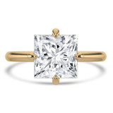 Princess Lab Created Diamond Compass Prong Solitaire Engagement Ring in Yellow Gold (MVSLG1355-Y)