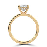 Oval Lab Created Diamond Hidden Halo Solitaire with Accents Engagement Ring in Yellow Gold (MVSLG1359-Y)