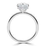 Pear Lab Created Diamond Hidden Halo Open Bridge Solitaire with Accents Engagement Ring in White Gold (MVSLG1372-W)