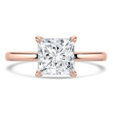 Princess Lab Created Diamond Solitaire Engagement Ring in Rose Gold (MVSLG1374-R)
