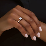 Princess Lab Created Diamond Solitaire Engagement Ring in White Gold (MVSLG1374-W)