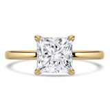 Princess Lab Created Diamond Solitaire Engagement Ring in Yellow Gold (MVSLG1374-Y)