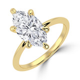 Marquise Lab Created Diamond Cathedral Knife Edge Solitaire Engagement Ring in Yellow Gold (MVSLG1426-Y)