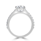 Pear Lab Created Diamond Cathedral Split Shank Solitaire with Accents Engagement Ring in White Gold (MVSLG1452-W)