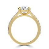 Pear Lab Created Diamond Cathedral Split Shank Solitaire with Accents Engagement Ring in Yellow Gold (MVSLG1452-Y)