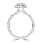 Marquise Lab Created Diamond 6-Prong Open Bridge Rollover Halo Engagement Ring in White Gold with Hidden Halo (MVSLG1506-W)