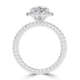 Pear Lab Created Diamond 6-Prong Twisted Rope Halo Engagement Ring in White Gold (MVSLG1520-W)