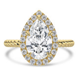 Pear Lab Created Diamond 6-Prong Twisted Rope Halo Engagement Ring in Yellow Gold (MVSLG1520-Y)