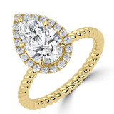 Pear Lab Created Diamond 6-Prong Twisted Rope Halo Engagement Ring in Yellow Gold (MVSLG1520-Y)
