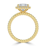 Princess Lab Created Diamond 4-Prong Twisted Rope Halo Engagement Ring in Yellow Gold (MVSLG1521-Y)