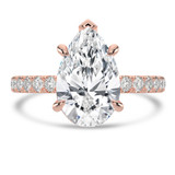 Pear Lab Created Diamond 5-Prong Solitaire with Accents Engagement Ring in Rose Gold (MVSLG1522-R)