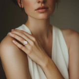 Pear Lab Created Diamond 3-Prong Open Bridge Halo Engagement Ring in Rose Gold (MVSLG1532-R)