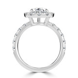 Pear Lab Created Diamond 3-Prong Open Bridge Halo Engagement Ring in White Gold (MVSLG1532-W)