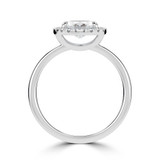 Marquise Lab Created Diamond 4-Prong Open Bridge Halo Engagement Ring in White Gold (MVSLG1554-W)