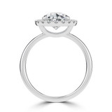 Pear Lab Created Diamond 3-Prong Open Bridge Halo Engagement Ring in White Gold (MVSLG1558-W)