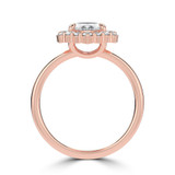 Marquise Lab Created Diamond 4-Prong Open Bridge Halo Engagement Ring in Rose Gold (MVSLG1567-R)