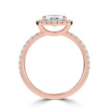 Marquise Lab Created Diamond 4-Prong Open Bridge Halo Engagement Ring in Rose Gold (MVSLG1574-R)