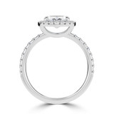 Marquise Lab Created Diamond 4-Prong Open Bridge Halo Engagement Ring in White Gold (MVSLG1574-W)