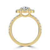Pear Lab Created Diamond 3-Prong Open Bridge Halo Engagement Ring in Yellow Gold (MVSLG1580-Y)