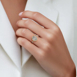 Cushion Lab Created Diamond Rollover Halo Engagement Ring in Yellow Gold with Hidden Bridge & Basket Accents (MVSLG1611-Y)