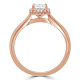 Princess Diamond Square Halo Engagement Ring in Rose Gold (MVSS0024-R)