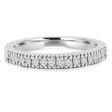 Round Lab Created Diamond Semi-Eternity Wedding Band Ring in White Gold (MVSXB1009-W)