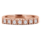 Round Lab Created Diamond Semi-Eternity Wedding Band Ring in Rose Gold (MVSXB1043-R)