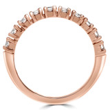 Round Lab Created Diamond Semi-Eternity Wedding Band Ring in Rose Gold (MVSXB1044-R)