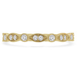 Round Lab Created Diamond Semi-Eternity Wedding Band Ring in Yellow Gold (MVSXB1049-Y)