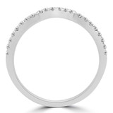 Round Lab Created Diamond Semi-Eternity Wedding Band Ring in White Gold (MVSXB1055-W)